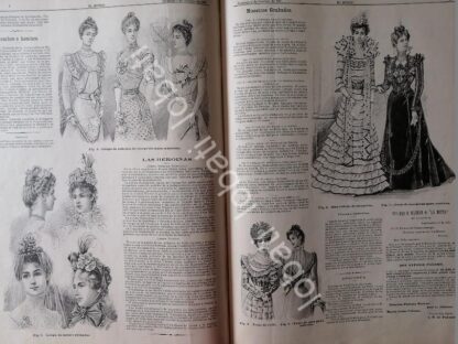 GACETA ANTIGUA 1898. " PAGINAS DE LA MODA " /38 - Imagen 2