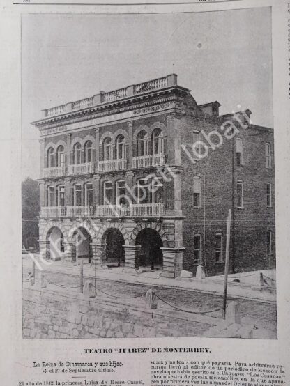 CARTEL ANTIGUO ORIGINAL DE INAUGURAN EL TEATRO JUAREZ EN MONTERREY / LDM - Imagen 3