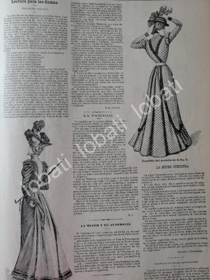 GACETA ANTIGUA 1898. " PAGINAS DE LA MODA " /39 - Imagen 2