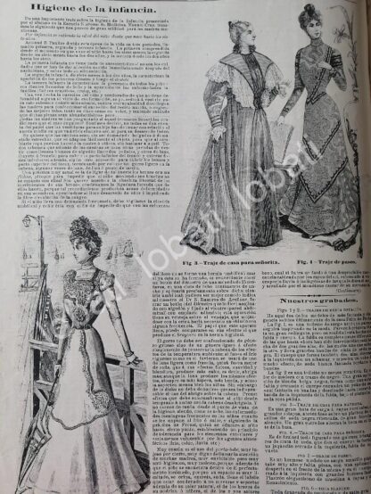 GACETA ANTIGUA 1898. " PAGINAS DE LA MODA " /39 - Imagen 3