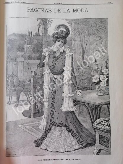 GACETA ANTIGUA 1898. " PAGINAS DE LA MODA " /41