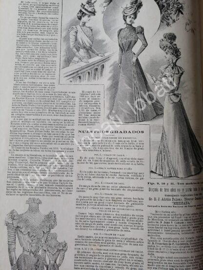 GACETA ANTIGUA 1898. " PAGINAS DE LA MODA " /41 - Imagen 3