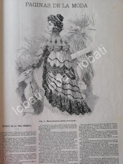 GACETA ANTIGUA DE MODAS 1898. " PAGINAS DE LA MODA " /43