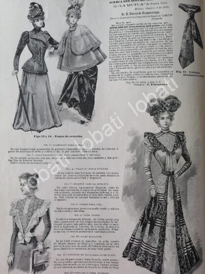 GACETA ANTIGUA DE MODAS 1898. " PAGINAS DE LA MODA " /43 - Imagen 4