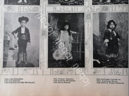 CARTEL ANTIGUO ORIGINAL DE NIÑOS DEL COLEGIO DE LAS SEÑORITAS SALGADO EN OAXACA 1898 / LDM ESCUELAS - Imagen 3