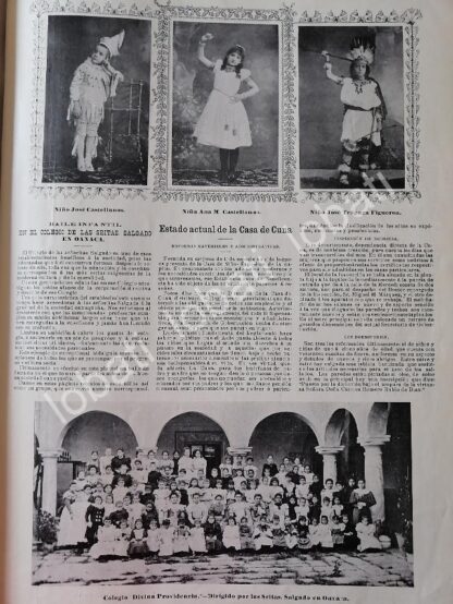 CARTEL ANTIGUO ORIGINAL DE BAILE DEL COLEGIO DE LAS SEÑORITAS SALGADO EN OAXACA 1898 / LDM ESCUELAS - Imagen 2