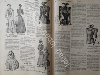 GACETA ANTIGUA DE MODAS 1898. " PAGINAS DE LA MODA " /44 - Imagen 2