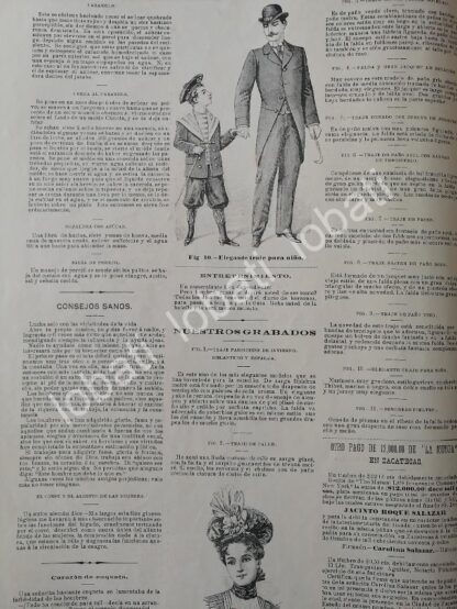 GACETA ANTIGUA DE MODAS 1898. " PAGINAS DE LA MODA " /45 - Imagen 3