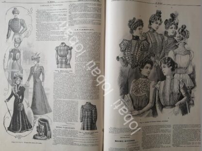 GACETA ANTIGUA DE MODAS 1898. " PAGINAS DE LA MODA " /48 - Imagen 2