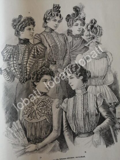 GACETA ANTIGUA DE MODAS 1898. " PAGINAS DE LA MODA " /48 - Imagen 3