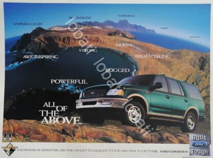 CARTEL ANTIGUO ORIGINAL DE AUTOS CAMIONETA FORD EXPEDITION 1997 PRIMERA VERSION /1006