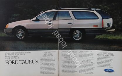 CARTEL ANTIGUO ORIGINAL DE AUTOS FORD TAURUS WAGON 1986 PRIMERA VERSION /1005