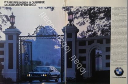 CARTEL ANTIGUO ORIGINAL DE AUTOS BMW 733i 1983 /959