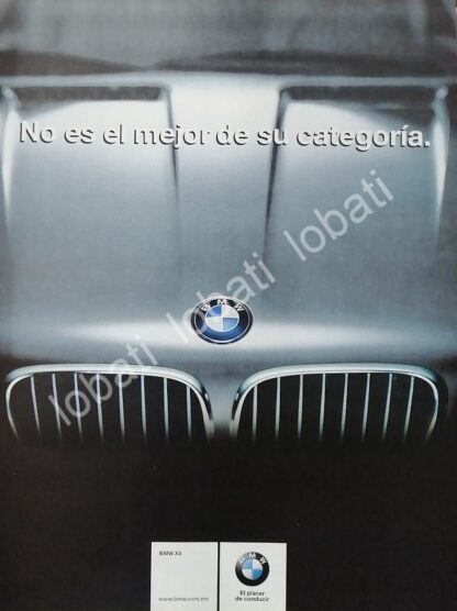 CARTEL ANTIGUO ORIGINAL DE AUTOS BMW X5 2000 /956