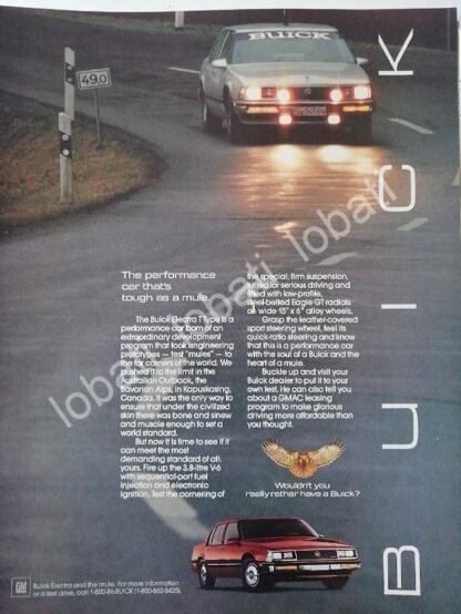 CARTEL ANTIGUO ORIGINAL DE AUTOS CHRYSLER BUICK ELECTRA 1985 /951