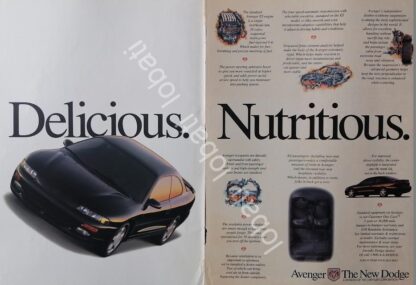 CARTEL ANTIGUO ORIGINAL DE AUTOS CHRYSLER DODGE AVENGER 1996 /948