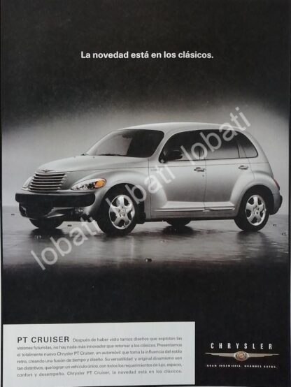 CARTEL ANTIGUO ORIGINAL DE AUTOS CHRYSLER PT CRUISER 1999 PRIMERA GENERACION /941