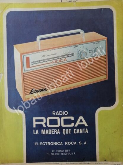 CARTEL ANTIGUO ORIGINAL DE RADIOS ROCA SIRENA 1950s ( ELECTRONICA ROCA ) /377