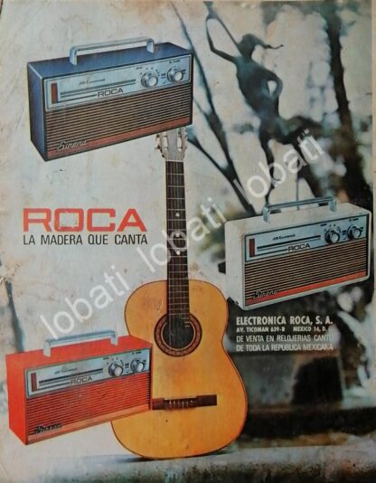 CARTEL ANTIGUO ORIGINAL DE RADIOS ROCA 1950s ( ELECTRONICA ROCA ) /376 MUY RARO