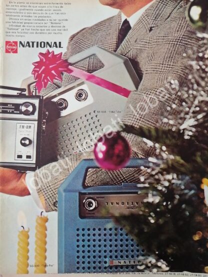 CARTEL ANTIGUO ORIGINAL DE RADIOS NATIONAL 1968 VARIOS /362