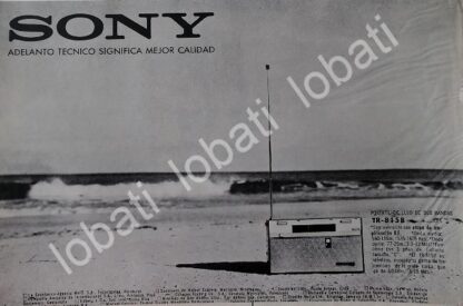 CARTEL ANTIGUO ORIGINAL DE RADIOS SONY TR-815B 1960s /359