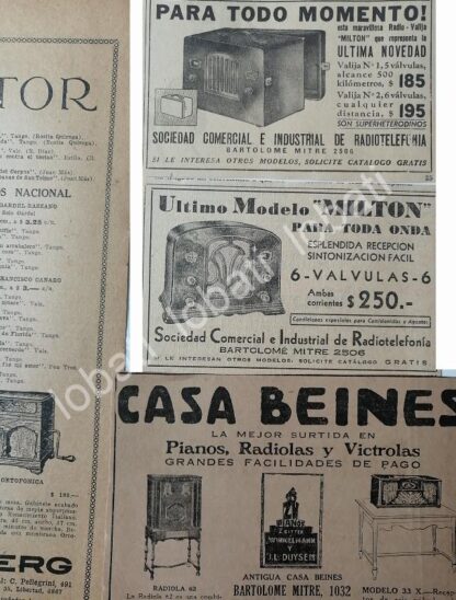 CARTEL ANTIGUO ORIGINAL DE SET DE 7 MINI CARTELES DE RADIOS 1920s - 50s / 273 - Imagen 4