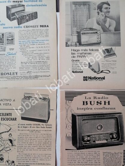 CARTEL ANTIGUO ORIGINAL DE SET DE 6 MINI CARTELES DE RADIOS 1920s - 50s / 272 - Imagen 3