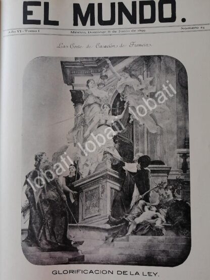 PORTADA ANTIGUA ORIGINAL  1899. GLORIFICACION DE LA LEY. DE: R. BAUDRY / ARTE