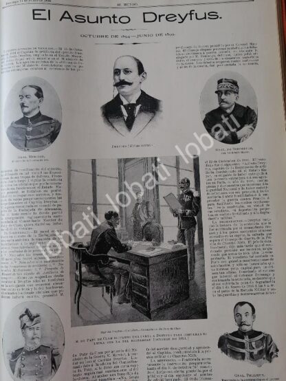 CARTEL ANTIGUO ORIGINAL DE EL CASO DREYFUS 1899 (ALFRED DREYFUS) MLT /JRPD - Imagen 2