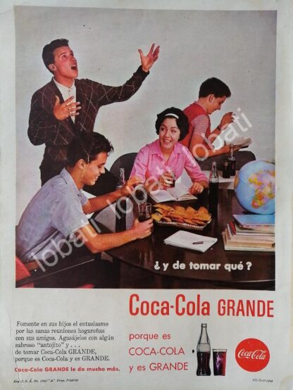 CARTEL ANTIGUO ORIGINAL DE REFRESCO COCA COLA 1963 /238