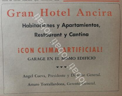 CARTEL ANTIGUO ORIGINAL DE SET DE 5 AFICHES. HOTEL ANCIRA DE MONTERREY 1940s-50s /725 - Imagen 6