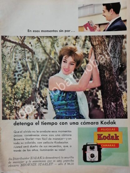 CARTEL ANTIGUO ORIGINAL DE CAMARAS FOTOGRAFICAS KODAK BROWNIE STARLET 1961 /590