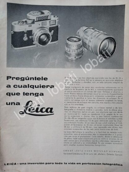 CARTEL ANTIGUO ORIGINAL DE CAMARAS FOTOGRAFICAS LEICA M2 1961 /589