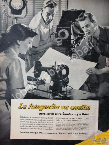 CARTEL ANTIGUO ORIGINAL DE EMPRESA KODAK MEXICANA 1953 /582