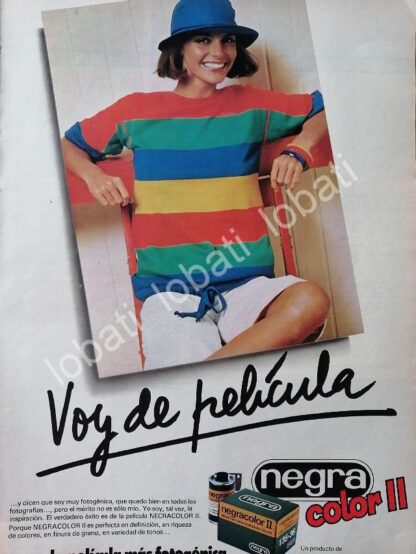 CARTEL ANTIGUO ORIGINAL DE ROLLOS DE PELICULA NEGRACOLOR II 1980s /567