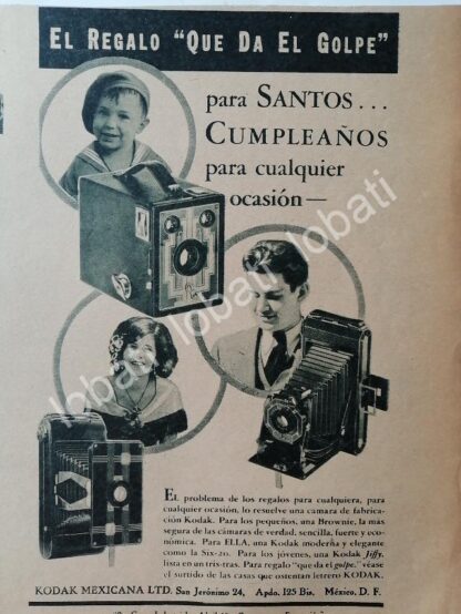 CARTEL ANTIGUO ORIGINAL DE CAMARAS FOTOGRAFICAS KODAK 1932 /565