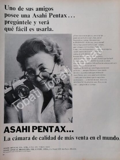 CARTEL ANTIGUO ORIGINAL DE CAMARAS ASAHI PENTAX SPOTMATIC 1969 /555