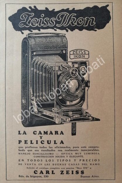 CARTEL ANTIGUO ORIGINAL DE CAMARAS FOTOGRAFICAS ZEISS IKON COMPUR 1926 /514