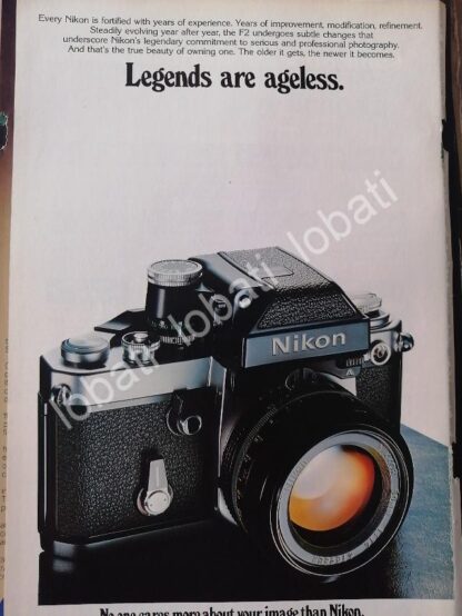 CARTEL ANTIGUO ORIGINAL DE CAMARAS FOTOGRAFICAS NIKON F2 1980s /491