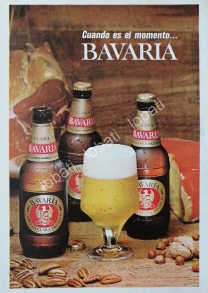 CARTEL ANTIGUO ORIGINAL DE SET DE 4 AFICHES RETRO CERVEZAS VARIAS, AÑOS 70s /208 - Imagen 3