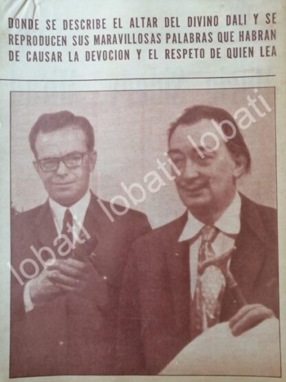 CARTEL ANTIGUO ORIGINAL DE SALVADOR DALI Y JACOBO ZABLUDOVSKI 1965