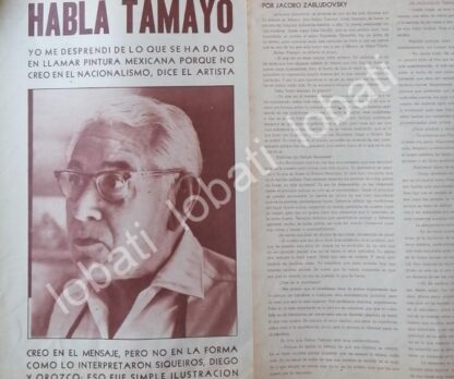 CARTEL ANTIGUO ORIGINAL DE ZABLUDOSVKY ENTREVISTA A RUFINO TAMAYO 1965