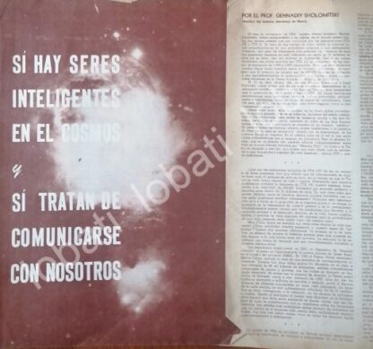 CARTEL ANTIGUO ORIGINAL DE SOBRE EXTRATERRESTRES, DE GENNADIY SHOLOMITSKI 1976