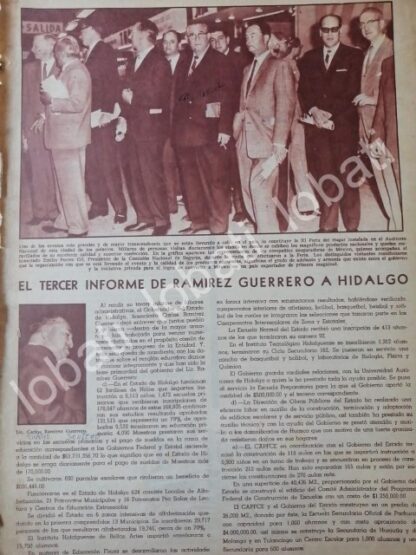 CARTEL ANTIGUO ORIGINAL DE 3ER INFORME DE CARLOS RAMIREZ GUERRERO