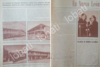 CARTEL ANTIGUO ORIGINAL DE 1ER INFORME, EDUARDO LIVAS VILLARREAL 1962 /PLT