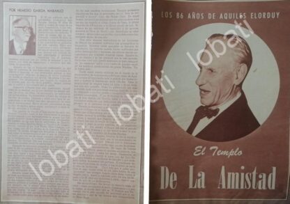 CARTEL ANTIGUO ORIGINAL DE SOBRE AQUILES ELORDUY GARCIA 1962/PLT