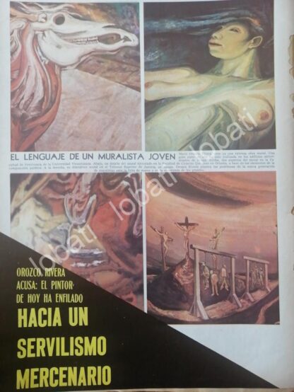 CARTEL ANTIGUO ORIGINAL DE CRITICA DEL PINTOR MARIO OROZCO RIVERA 1967