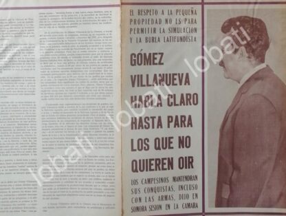 CARTEL ANTIGUO ORIGINAL DE AUGUSTO GOMEZ VILLANUEVA HABLA 1972