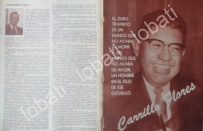 CARTEL ANTIGUO ORIGINAL DE ANTONIO CARRILLO FLORES 1966 PLT