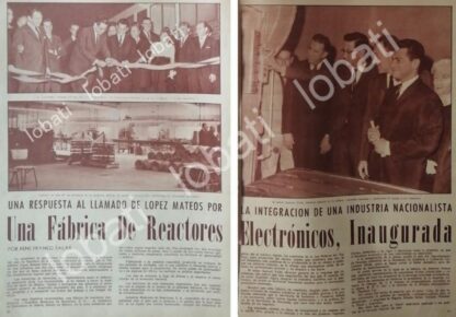 CARTEL ANTIGUO ORIGINAL DE INAUGURAN MANUFACTURERA DE REACTORES S.A 1964